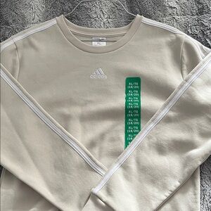 Adidas Cream Sweatshirt with White Accents